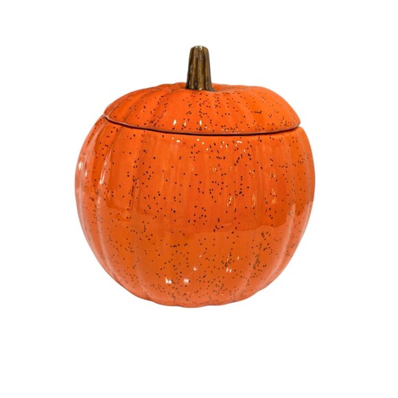 1978 Speckled Covered Pumkin Candy Dish - Picture 7 of 8